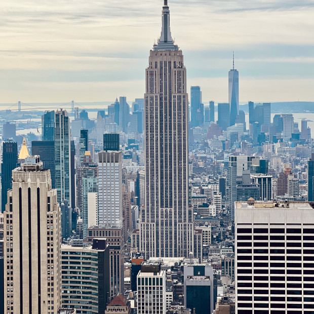 Empire State Building, view from Top of the Rock Observation Deck, Rockefeller Center, New York, USA