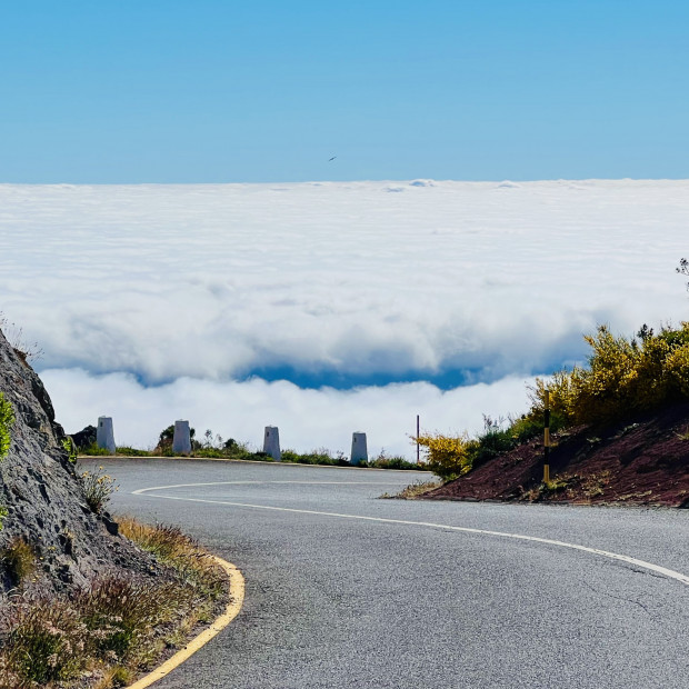 Road to Viewpoint Pico do Areeiro, Madeira, Portugal